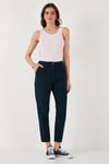 Lela Pamuklu Slim Fit Normal Bel Düz Paça Bayan Pantolon 668Y5121 LACİVERT