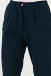 Lela Pamuklu Slim Fit Normal Bel Düz Paça Bayan Pantolon 668Y5121 LACİVERT