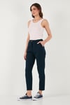 Lela Pamuklu Slim Fit Normal Bel Düz Paça Bayan Pantolon 668Y5121 LACİVERT