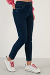 Lela Pamuklu Slim Fit Yüksek Bel Dar Paça Jeans Bayan Kot Pantolon 639LOREN AÇIK MAVİ