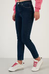 Lela Pamuklu Slim Fit Yüksek Bel Dar Paça Jeans Bayan Kot Pantolon 639LOREN AÇIK MAVİ