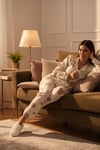Lela Reguar Fit Yumuşak Dokulu Bayan Pijama Takımı 611PT288Y BEJ