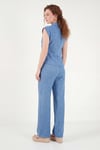 Lela Regular Fit Bağlama Detaylı Kolsuz Kadın Takım 5866787 MAVİ