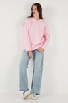 Lela Regular Fit Bisiklet Yaka Basic Triko Bayan Kazak 4616213 TOZ PEMBE