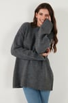 Lela Regular Fit Bisiklet Yaka Basic Triko Bayan Kazak 4616213 ANTRASİT