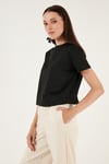 Lela Regular Fit Bisiklet Yaka Bayan T Shirt 5865400 SİYAH