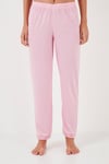 Lela Regular Fit Bisiklet Yaka Kısa Kollu Bayan Pijama Takımı 65790130 PUDRA