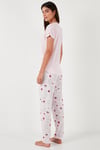 Lela Regular Fit Bisiklet Yaka Kısa Kollu Pijama Takım Bayan Pijama Takımı 6097310 TOZ PEMBE
