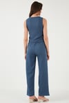 Lela Regular Fit Bol Paça Yelekli Kadın Takım 67045162S4 İNDİGO