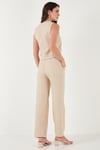 Lela Regular Fit Bol Paça Yelekli Kadın Takım 67045162S4 TAŞ