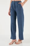 Lela Regular Fit Bol Paça Yelekli Kadın Takım 67045162S4 İNDİGO