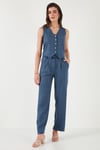Lela Regular Fit Bol Paça Yelekli Kadın Takım 67045162S4 İNDİGO
