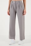Lela Regular Fit Bol Paça Yelekli Kadın Takım 67045162S4 GRİ