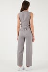 Lela Regular Fit Bol Paça Yelekli Kadın Takım 67045162S4 GRİ