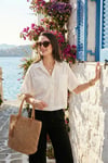 Lela Regular Fit Cep Detaylı Kısa Kollu Bayan Gömlek 6778568 BEYAZ