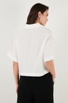 Lela Regular Fit Cep Detaylı Kısa Kollu Bayan Gömlek 6778568 BEYAZ