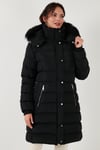 Lela Regular Fit Çıkarılabilir Kapüşonlu Fermuarlı Cepli Şişme Bayan Mont 497EMİLY SİYAH