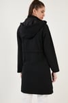 Lela Regular Fit Çıkarılabilir Kapüşonlu İnce Mevsimlik Bayan Mont 497SEZEN SİYAH