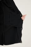 Lela Regular Fit Çıkarılabilir Kapüşonlu İnce Mevsimlik Bayan Mont 497SEZEN SİYAH