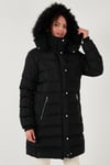 Lela Regular Fit Çıkarılabilir Kapüşonlu Fermuarlı Cepli Şişme Bayan Mont 497EMİLY SİYAH