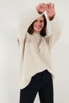 Lela Regular Fit Dik Yaka Yumuşak Dokulu Triko Bayan Kazak 4616222 TAŞ