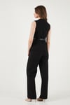 Lela Regular Fit Düğme Kemer Detaylı Yelekli Bayan Takım 6928891 SİYAH