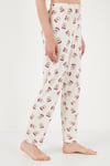 Lela Regular Fit Gömlek Yaka Kısa Kollu Kadın Pijama Takımı 65740102 BEJ-PEMBE