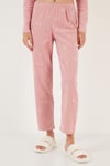 Lela Regular Fit Gömlek Yaka Önden Düğmeli Polar Kadın Pijama Takımı 6571009W4 PUDRA