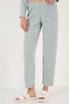 Lela Regular Fit Gömlek Yaka Önden Düğmeli Polar Kadın Pijama Takımı 6571009W4 MİNT