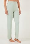 Lela Regular Fit Güpür Detaylı Askılı Yuvarlak Yaka Kadın Pijama Takımı 65770822 YEŞİL
