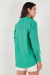 Lela Regular Fit Güpürlü Cep Detaylı Uzun Kollu Bayan Gömlek 6773215 YEŞİL