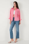 Lela Regular Fit Güpürlü Cep Detaylı Uzun Kollu Bayan Gömlek 6773215 Şeker Pembe