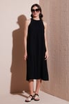 Lela Regular Fit Halter Yaka Midi Boy Kadın Elbise 67810049 SİYAH