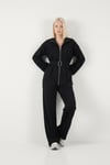 Lela Regular Fit Kemer Detaylı Fermuarlı Geniş Paçalı Kadın Takım 6928879 SİYAH