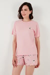 Lela Regular Fit Kısa Kollu Şortlu Bayan Pijama Takımı 65740103 PEMBE