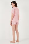 Lela Regular Fit Kısa Kollu Şortlu Bayan Pijama Takımı 65740103 PEMBE