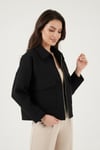 Lela Regular Fit Klasik Yaka Astarlı Cep Detaylı Bayan Ceket 6927670 SİYAH
