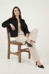 Lela Regular Fit Klasik Yaka Astarlı Cep Detaylı Bayan Ceket 6927670 SİYAH
