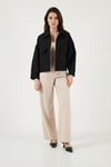 Lela Regular Fit Klasik Yaka Astarlı Cep Detaylı Bayan Ceket 6927670 SİYAH