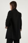 Lela Regular Fit Klasik Yaka Desenli Astar Detaylı Blazer Bayan Ceket 6839227 SİYAH