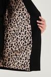 Lela Regular Fit Klasik Yaka Desenli Astar Detaylı Blazer Bayan Ceket 6839227 SİYAH