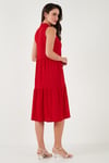 Lela Regular Fit Kolsuz Midi Kadın Elbise 5869008 KIRMIZI