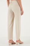 Lela Regular Fit Normal Bel Geniş Paça Kadın Pantolon 5866117 TAŞ