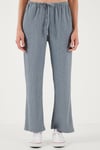 Lela Regular Fit Normal Bel Geniş Paça Kadın Pantolon 5866117 GRİ