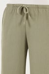 Lela Regular Fit Normal Bel Geniş Paça Kadın Pantolon 5866117 Olive