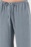 Lela Regular Fit Normal Bel Geniş Paça Kadın Pantolon 5866117 GRİ