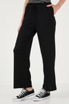 Lela Regular Fit Normal Bel Geniş Paça Kadın Pantolon 5866117 SİYAH