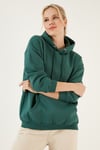 Lela Regular Fit Pamuklu Kapüşonlu Yaka Şardonlu Kışlık 2'li Paket Bayan Sweat 5863854S2 Nefti-Kahve