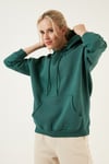 Lela Regular Fit Pamuklu Kapüşonlu Yaka Şardonlu Kışlık 2'li Paket Bayan Sweat 5863854S2 Nefti-Bisküvi