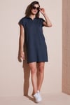 Lela Regular Fit Polo Yaka Mini Kadın Elbise 5866153 FÜME